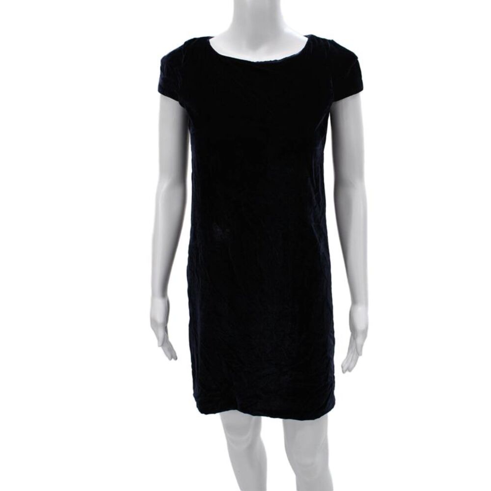 Sinequanone Womens Shift Dress Blue Viscose Short Sleeve Size 34